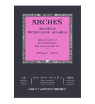 Arches Suluboya Defteri Hot Press Natural White 300 gr 26x36 cm 12 Sayfa 