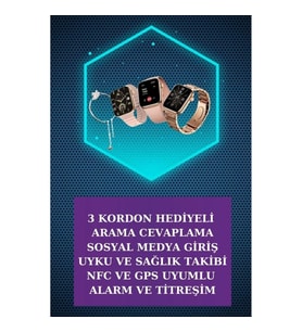 Mey İthalat® Dijital Göstergeli Powerbank Bluetooth Kulaklık ve Yeni Nesil Amoled Ekran Akıllı Saat