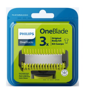 Philips OneBlade QP630/51 Yedek Biçak Seti - Vücut Basligi + 3 Tarak + Cilt Koruma Basligi