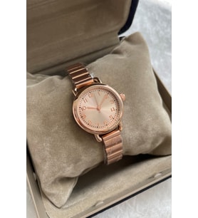 Özel Kutulu Minimal Kibar Kadın Kol Saati Metal Kordon Rose Gold Renk Özel Gün Hediyesi Zarif Kadına Eşinize Sevgiliye Ablaya Anneye Teyzeye Sevgililer Gününe Hediye Dogum Gunu Kardese İlave Not Eklenebilir