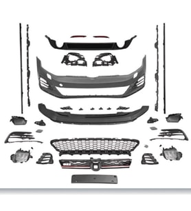 VW Golf 7.5 GTI (2017-2020 Golf 7.5 Icin Uyumludur) Tampon Seti Komple Ön Arka YAN 5G0807217 Wisco