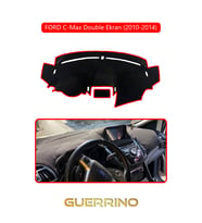 FORD C-Max double ekran (2010-2014)TORPİDO KORUMA HALISI KIRMIZI KENAR