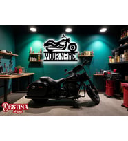 Destina Ahşap Chopper Temalı Led Tablo 36*45 (Beyaz)