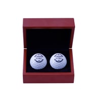 Zekupp Golf Severler İçin Bordo Renkli Ahşap Kutulu Profesyonel Gerçek Golf Topu Seti, Golf Takımı, Özel İsim Baskılı 2 Adet Golf Topu