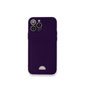 Pilelistore   iPhone 12 Pro Max Kılıf Kelvin Kartvizitli Silikon - Derin Mor
