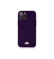 Pilelistore   iPhone 12 Pro Max Kılıf Kelvin Kartvizitli Silikon - Derin Mor