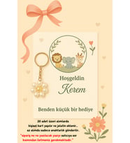 10 Adet Erkek Çocuk Konsept Papatya Anahtarlık - Sünnet Hediyesi - Yenidoğan Hediyesi - Mevlid