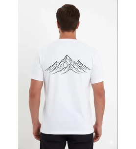 Erkek T-Shirt Nihilist Penguen Baskılı Bisiklet Yaka Kısa kol yazlık Tişört - Beyaz