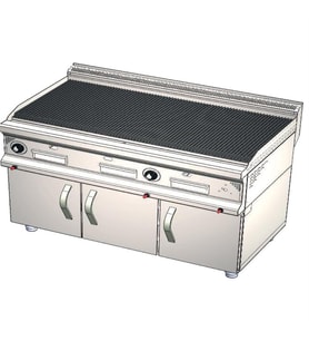 CSA Karacasan 900 Seri Dolaplı 120 cm Tüplü Lavataş Döküm Izgara 120x90x85Cm