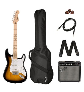 Squier Sonic Stratocaster 2 Ton Sunburst Frontman 10G Elektro Gitar Seti