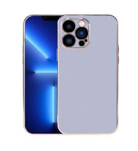 Uyumlu Model Apple iPhone 13 Pro Max Kılıf A+ Goldy Tarz Kapak (Açık Mavi)