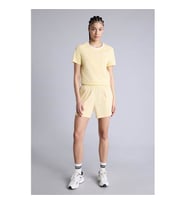 Defacto Nakış Baskı Spor Baskılı Sarı Kadın T-Shirt H3266AX/YL488