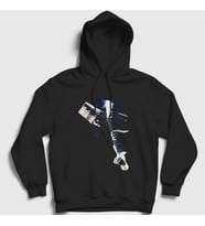 Presmono Unisex Siyah Ice Guitar Buckethead Kapüşonlu Sweatshirt 456347tt