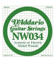 DADDARIO NW034 ELEKTRO VE AKUSTİK TEK TEL, (LA), 0.034