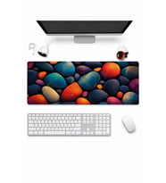 SonicTouch Klavye Mousepad 32x70cm Dikişsiz Pürüzsüz Sıvı Geçirmez Kaymaz Taban Kintsugi Çakılları