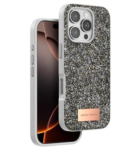 Onegif Apple iPhone 16 Pro Bright Simli Kapak - Gümüş