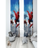 MEKTA HOME BEBEK VE ÇOCUK ODASI Iron Man ve Spider Man Desenli 2 Kanat Fon Perde