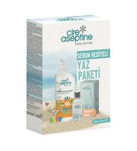 Cire Aseptine Baby Güneş Koruyucu 50 SPF 200 ml + Vitamin C Serum 30 ml Kutu