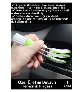 Premium Zor Dar Hassas Yerleri Temizleyen Elektronik&Otomobil Araç Klima İç Detay Temizleme Fırçası