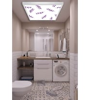 Wc Avize-60cmx60cm-54watt-led-armatür-banyo-aydınlatma-desenli-panel-led-wc-lamba-wc-banyo Işık