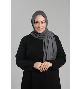 Antrasit Pratik Hazır Geçmeli Şal Viskon Önü Süngerli Penye Şal 2202_25