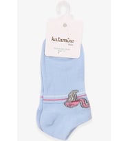 Katamino Kız Çocuk Patik Çorap Flamingo Desenli 1-2-9-10 Yaş, Açık Mavi