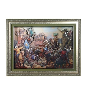 e38 EL İŞÇİLİĞİ KAĞIT ROLYEF TABLO 85 x 65 cm - 6082