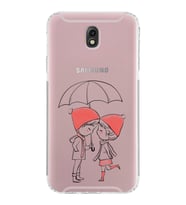 Samsung Galaxy J7 Pro Uyumlu Kamera Korumalı Kapak Aşk Tasarımlı  Şeffaf  Kılıf
