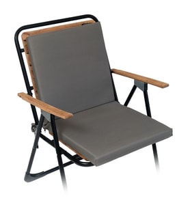 XPERMATE Arkalıklı Sandalye Minderi Su İtici Kumaş 40x40 cm Sünger Sırtlıklı Sandalye Minderi Bağcıklı (Antrasit)