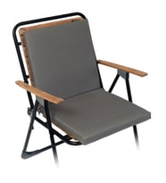 XPERMATE Arkalıklı Sandalye Minderi Su İtici Kumaş 40x40 cm Sünger Sırtlıklı Sandalye Minderi Bağcıklı (Antrasit)