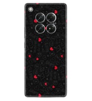 Infinix Zero 40 5G Kılıf Boutique Baskılı Resimli Siyah Kalp ve Ok Pcode -064