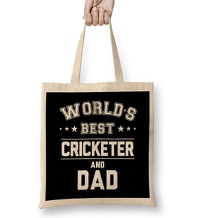 Fathers Day World's Best Cyclist And Dad Bez Çanta Uzun Saplı