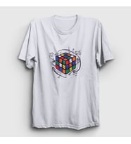 Presmono Unisex Beyaz Solving Rubiks Cube Rubik Kupu T-Shirt 340551tt (Beyaz)