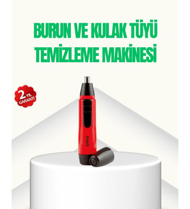Mey İthalat® Kulak Burun Tüy Temizleme Makinası Pilli Kırmızı Ergonomik