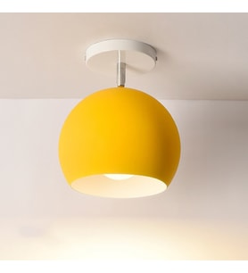 RİOLİGHT MODERN SARI CAFE,ÇOCUK,GENÇ ODASI İÇİN MAFSALLI HAREKETLİ BAŞLIK 1XE27 METAL GLOP AVİZE