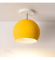 RİOLİGHT MODERN SARI CAFE,ÇOCUK,GENÇ ODASI İÇİN MAFSALLI HAREKETLİ BAŞLIK 1XE27 METAL GLOP AVİZE