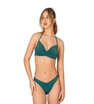 Endeep Kadın Yarım Dolgulu V Alt Detaylı Simli Bikini Takımı