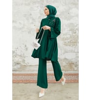 Rina Tunik Pantolon Takım - Zümrüt (Zümrüt Yeşili)