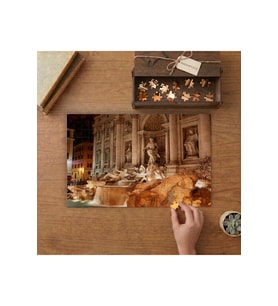 Trevi Çeşmesi - Aşk Çeşmesi Tasarımı 240 parça Ahşap Puzzle Ahşap Kutuda MP04910