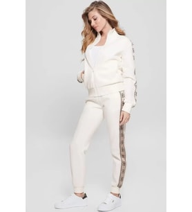 Guess Brıtney Full Zıp Sweatshırt Kadın Ekru Eşofman Üstü V2YQ16KB3P2-G6K5