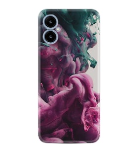 Pova 5 Kılıf Resimli Desenli Baskılı Silikon Pink Green Cloud 1306