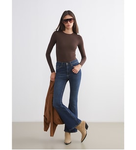 LCW Jeans İndigo Flare Kadın Jean Pantolon