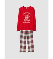 LCW Kids Kırmızı Bisiklet Yaka Kız Çocuk Pijama Takım