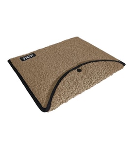 Jacbag Teddy Peluş Bej Çıtçıtlı Kadın Dosya Çanta (Kitap Defter Tablet Notebook)