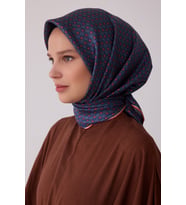 Monogram Desen %100 Twill İpek Eşarp BE18