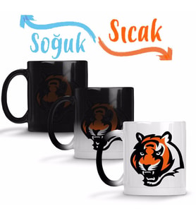 Cincinnati Bengals Sihirli Kupa Bardak Porselen