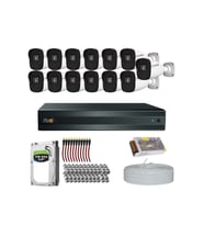RİVO Dcam 13 Kameralı 40 Metre Gece Görüşlü Set 1TB 7/24 Hdd