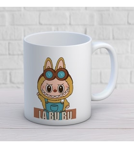 Sarı Labubu Baskılı Hediyelik Kupa