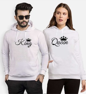 Tshirthane King Queen Tag Sevgili Kombinleri Kapüşonlu Kombini (Tek Ürün Fiyatıdır.)