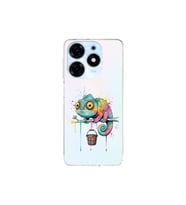 Tecno Spark 10 Pro ile Uyumlu Splash Bukalemun Tasarımlı Şeffaf Silikon Kılıf